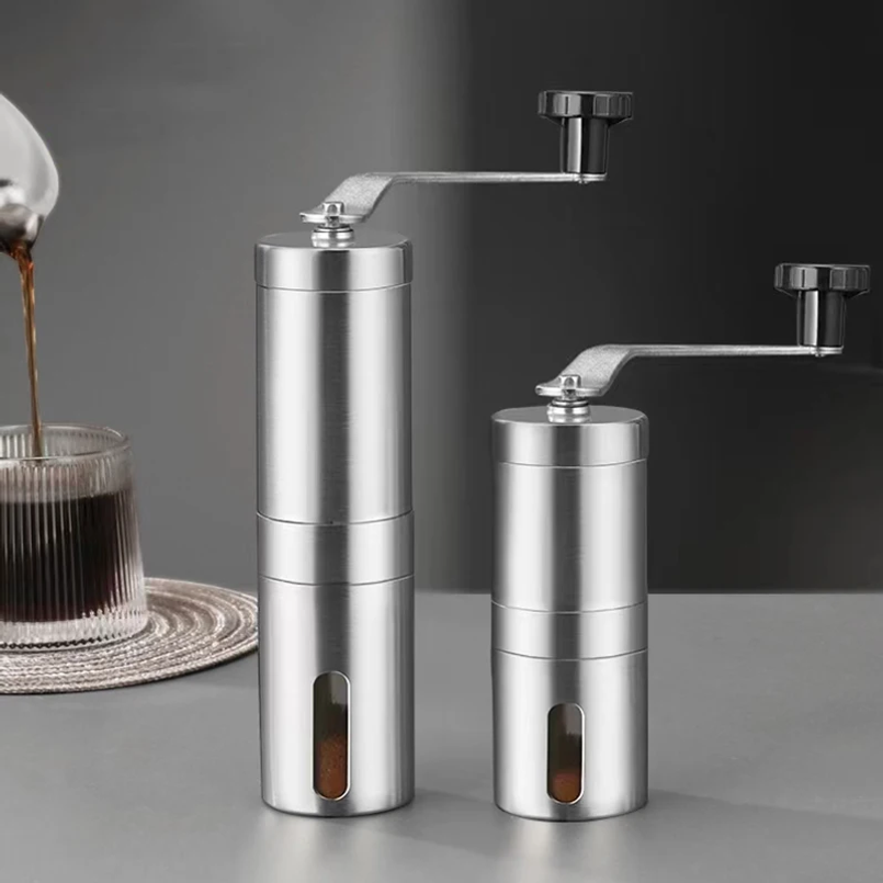 Burr Hand Grinder - Macinacaffè Manuale Portatile in Acciaio Inox