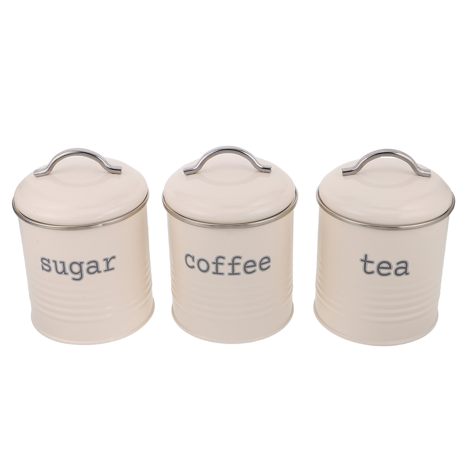 Coffee Tea Sugar - Set di 3 Contenitori Sigillati per