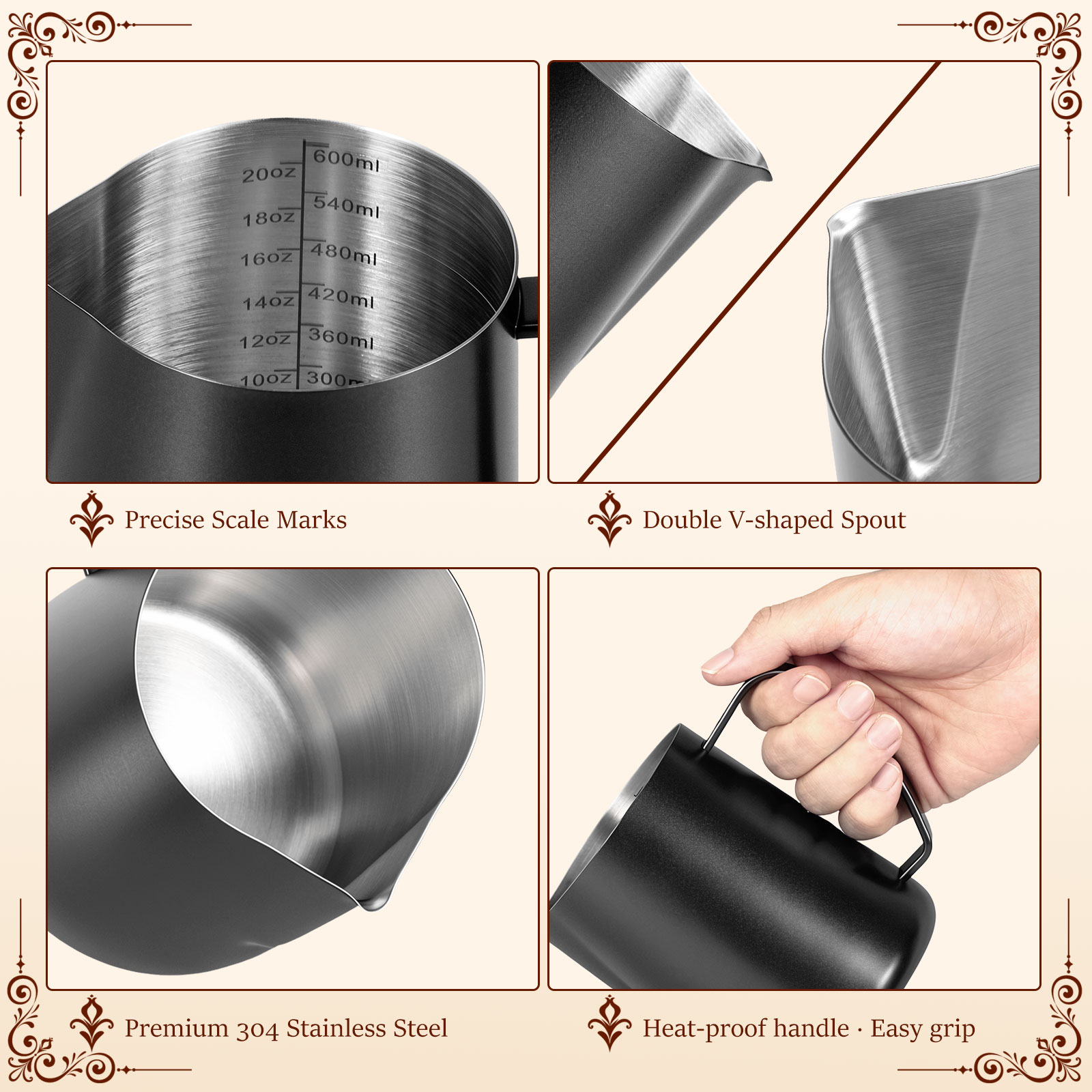 Brocca per Montare il Latte in - Barista Milk Jug recensione e prezzo
