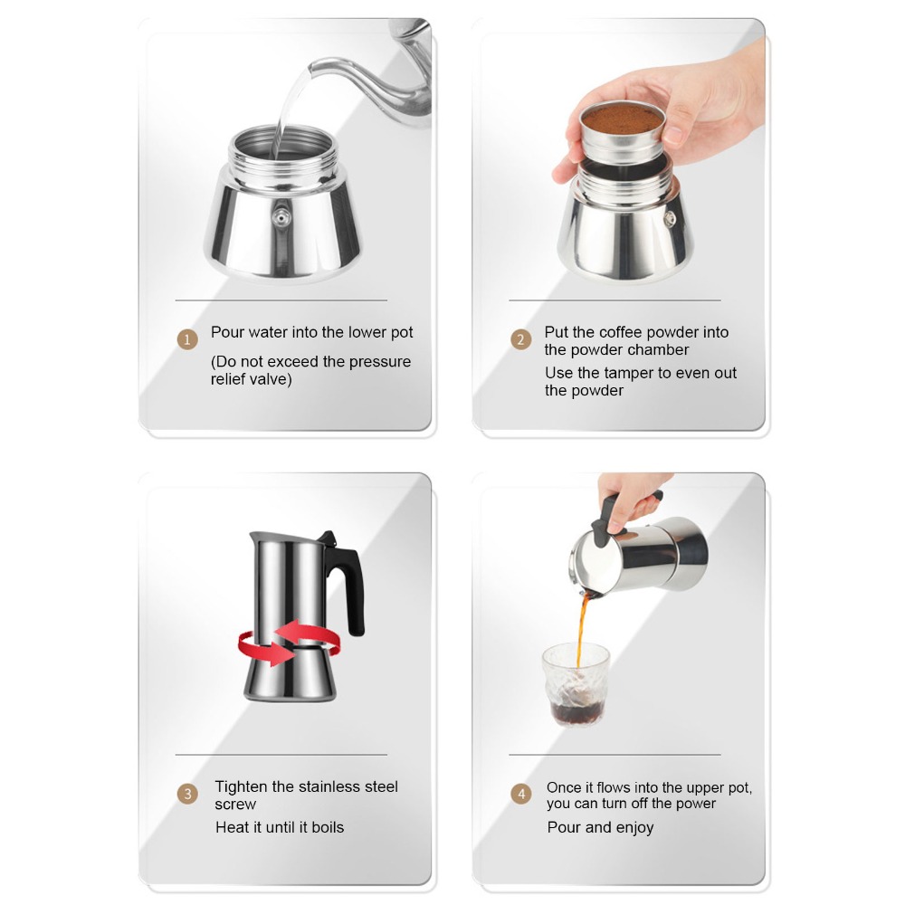 Caffettiera Moka in Acciaio In - Moka Pot Stove recensione e prezzo