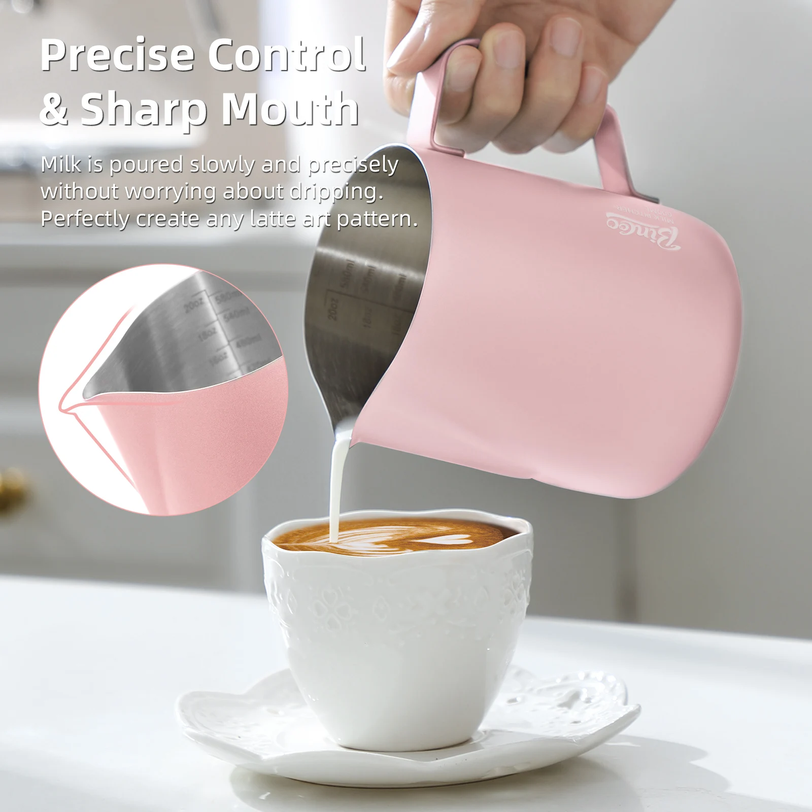 BINCOO 350/600ML Caffè Schiuma - Barista Milk Jug recensione e prezzo