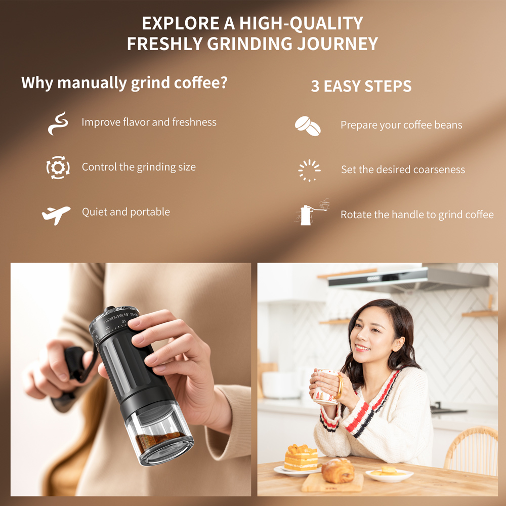 Macinacaffè Manuale Portatile  - Burr Hand Grinder recensione e prezzo